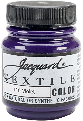 Jacquard Violet Fabric Paint, Semi-Transparent Textile Colour, 66ml | Water-based acrylic, certified non-toxic, semi-transparent finish, heat-set permanence, suitable for cotton and synthetics
