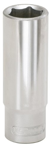 KS Tools 917.3830 - Douille spéciale pour bougies de préchauffage 1/4, 10 mm - Version longue - Système FlankTraction - Chrome Vanadium - Finition satinée