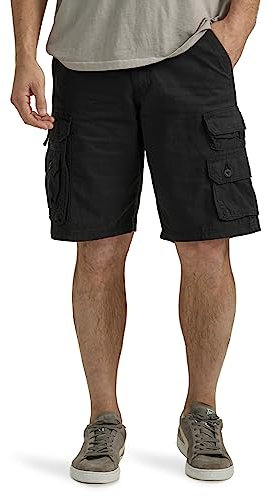 Lee Herren Latzhose mit Gürtel, groß und hoch, schwarz,