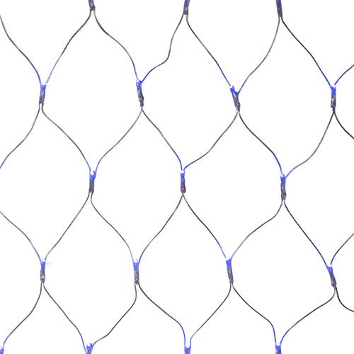 Led Lichterkette Weihnachten 1,5x1,5 m 144 Lichternetz Blau Weihnachtsbeleuchtung Fenster Deko
