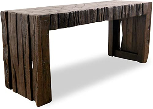 livasia Sitzbank Teakholzbank Holzbank, Beistelltisch (Handarbeit) (90x31cm)