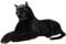 Unbekannt Schwarzer Panther XXL Plüschtier 110 cm Kuscheltier Softtier Raubkatze Stofftier