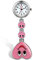 lancardo Candy Farbe Lächeln Herz Face Krankenschwester Clip Watch Medical Revers Pocket Schließe Watch (Pink, 2)