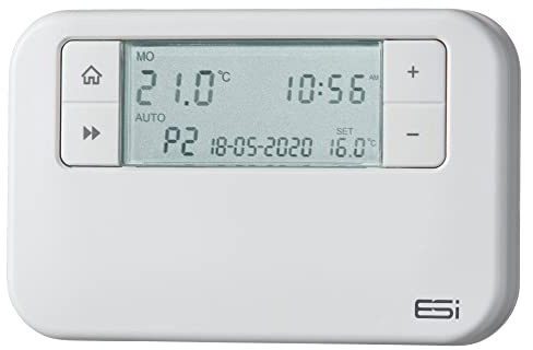 ESI - Energy Saving Innovation Controls ESRTP4+ Wired Programmable Room Thermostat, White