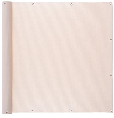 Ventanara® Balkonverkleidung Sichtschutz PVC Balkonumspannung Zaun Verkleidung Blende Windschutz Folie 600 x 90 cm Beige