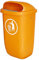 BRB Poubelle d'extérieur - Capacité : 50 l - Conforme à la norme DIN 30713 - Orange