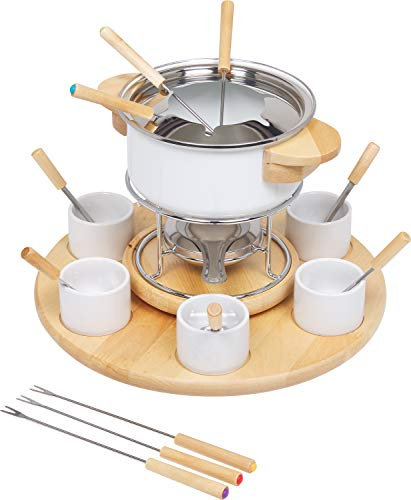 NOUVEL Fleischfondue-Set Emaille 'Larissa'
