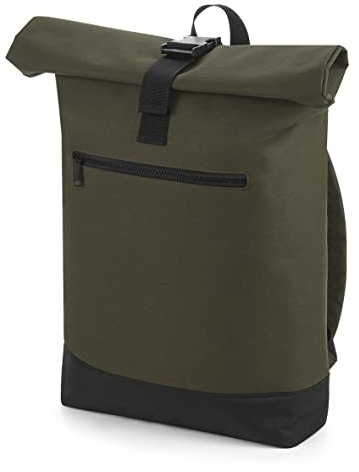 BagBase Roll-top Backpack, Military Green, One Size