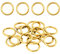 Swpeet 60 Stück robuste 3/4 Zoll – 20 mm Gold Mehrzweck-Metall-O-Ringe für Hardware-Taschen, Ring, DIY-Zubehör, Schlüsselanhänger, Gürtel und Hundeleine (Gold, 3/4 Zoll)