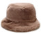 crazy bean Wintermütze Damen Fischerhut Plüsch Winter Warm Eimer Hut Weiche Flauschige Unisex(Khaki)
