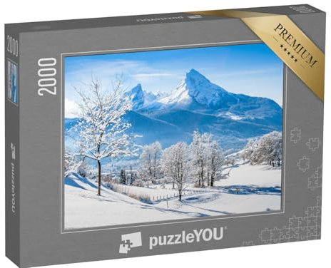 puzzleYOU: Puzzle 2000 Teile „Berchtesgaden und Watzmann-Massiv bei Sonnenaufgang, Berchtesgadener Land, Deutschland“ – aus der Puzzle-Kollektion Österreich, Deutsche Alpen