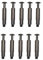 jardiboutique - Lot de 10 Pitons Douille INOX ø 12 mm, pour bâche de Piscine.