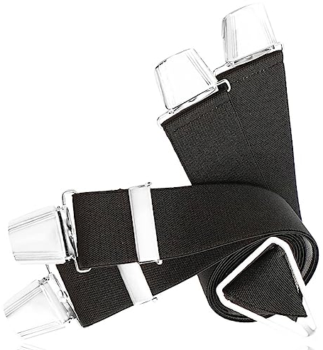 LINDENMANN Hosenträger Herren, Hosenträger Herren Made in Germany, Hosenträger X-Form mit 4 verstärkten Clipsen, 35 mm breit, Länge 130 cm, schwarz