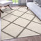 Impression Teppich Weicher Flächenteppich, Luxus Muster Teppich, Hochwertiger Schlafzimmerteppich, Wohnzimmerteppich, Küche - Creme, Größe:140x200 cm