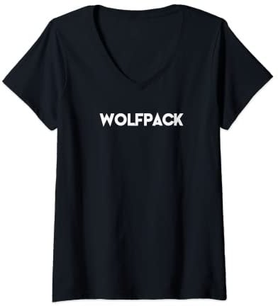 Damen Wolfpack Damen T-Shirt mit V-Ausschnitt