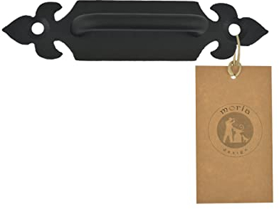 MORIA DESIGN Türgriff 13 cm aus Zertifizierter Stahl | Griffe für Kommoden, Möbelschränke, Holzmöbel, Türen Möbel | Pulverbeschichtet | Schwarz