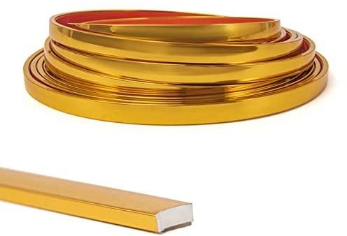 Art3d Flexible Vinyl-Zierleiste für Wandfliesen, Küchenrückwand, Spiegelrahmen, 3 m, Roségold