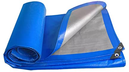 YiYYPT Plane Wasserdicht und UV Beständig Abdeckplane mit Ösen 1.8x1.8m 160 g/m² Reißfest Schutzplane Gewebeplane Regenplane für Gartenmöbel, Pool, LKW, Zelt, Abdeckung UV-beständig