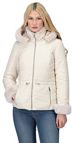 Regatta Womens/Ladies Willabella Faux Fur Trim Jacket (16 UK) (Light Vanilla)