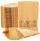 GOYADA 100 Pcs Sachet Zip Kraft 26 x 18 cm, Sachet Kraft Alimentaire avec Fenetre, Pochette Zip Kraft, Sac Kraft avec Fenetre pour Haricots, Thé, Épices, Fruits Secs
