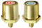 Ampper M6 Thread Male Brass Battery Terminal Charging Posts, M6 Battery Post Adapter (+/-) for Extension, Pack of 2