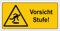 Pubblimania ACHTUNG STUFE Sturzgefahr Aluminium Sicherheitsschild 3 mm dick Brandschutzschild (Cm 29x14,5) (VORSICHT STUFE)