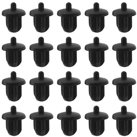 YINETTECH 20 Stück 6,35 mm Silikon-Staubschutzstecker, Staubschutz, Anti-Staub-Klinkenstecker, Zubehör für Verstärker, DVD, Karaoke, Schwarz