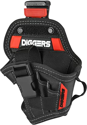 Diggers Tools - Akkuschrauber Holster Werkzeugtasche - [ Größe S ] Flexibel Kombinierbare Werkzeugtasche Gürtel - Hochwertige Gürteltasche Werkzeug für Elektriker, Dachdecker & Zimmerer