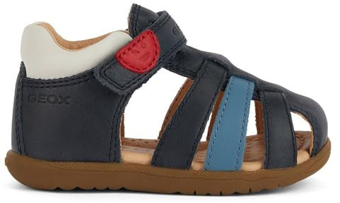 Geox Bébé garçon B Sandal MACCHIA Boy, Bleu Marine Multicolore, 22 EU