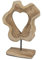 formano Teak Herz stehend auf Fuß Holz massiv 50 cm Dekoration Unikat