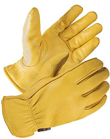 SKYDEER Profi-Arbeitshandschuhe aus echtem Hirschleder, Extrem flexibel & atmungsaktiv (SD2210/M)