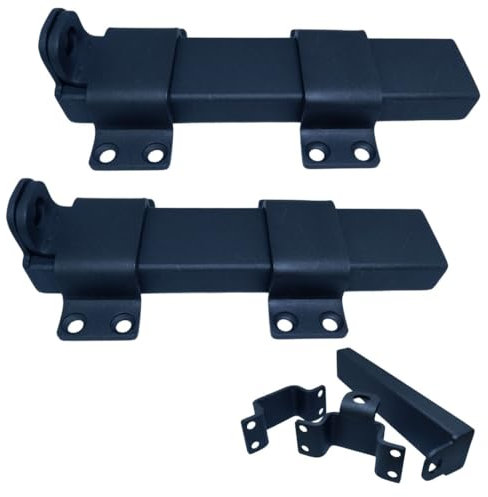 Loquet de portail coulissant robuste avec trou de cadenas, convient pour les clôtures en bois, les serrures de porte de grange, les loquets extérieurs, les portails de clôture, la cour, les abris de