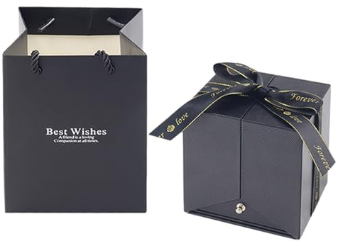 Geschenkbox für Rosen, in Schmuckschatulle, Schachteln für Geschenke, Stabilisierungsbox, doppelte offene Rosenblumen für Sie