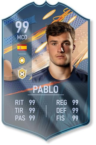 Panorama Carta de Fútbol Personalizada Héroe en Metacrilato 21x30 cm - Regalos Personalizados y Originales - Cromos - Placa Ultimate Team