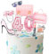 Happy 40th Birthday Cake Toppers Birthday Candles Pink Number 40 Candles for Birthday Cake - Personalised Age 40 Cake Toppers & Candles, 40th Birthday Cake Decorations for Her Women