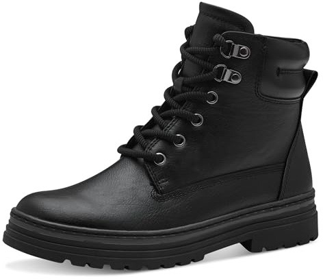 MARCO TOZZI Damen Schnürstiefel ohne Absatz Flach mit Reißverschluss