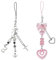 Lilbitty 2 Stück niedlich y2k Telefon Charme ästhetisches Telefon Zauberzubehör Süßes Telefon Lanyard String für Beutelpreis Rucksack Anhänger Dekor Dekor