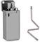 Reusable Collapsible Straw with Case,Stainless Steels Silicone Straws with Straw Cleaning Brush Long,Portable Drinking Straw for Party,Travel,Household (Grey)