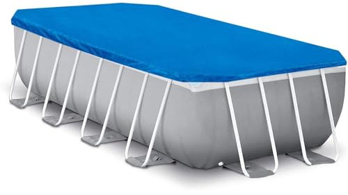 Cubiertas de piscina rectangulares, cubiertas inflables para piscina, impermeables, con cordón, a prueba de polvo, protector plegable a prueba de rayos UV para piscinas