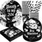 BOIKOKY Rip to My 20s Décorations d'anniversaire 120 pièces Death to My 20s Anniversaire, Assiettes et serviettes de table jetables | Pour 24 personnes