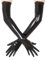 SMGZC Black Latex Long Gloves Natural Rubber Long Gloves for Women Men Cosplay Party Clubwear (L)