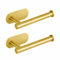Eolax Selbstklebender Toilettenpapierhalter, Hochwertiger Klopapierhalter aus SUS304-Edelstahl für Badezimmer, Küche, Toilette, ohne Bohren, Wandmontierter Papiertuchhalter 2er-Pack (Gold)