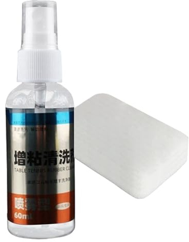 Tischtennis Reinigungsset 60 Ml Tischtennisschläger Reiniger Tischtennis Reiniger Für Belagoberflächen Tischtennis Belag Reiniger Mit Schwammaufträger Gummi Reiniger Und Schwamm