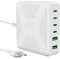 TKOQSMR USB C Ladegerät Mehrfach: 195W 6-Port Schnellladegerät mit USB-C und USB-A, USB c Netzteil für iPhone 16 15 14 Pro Max, Samsung, MacBook, ipad and Smartp