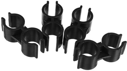 DECHOUS Plastic Dustpan Broom Clamp 4 Pack Pipe Clamp Connection Universal Fit for Warehouse Supermarket Shelf Link Clip
