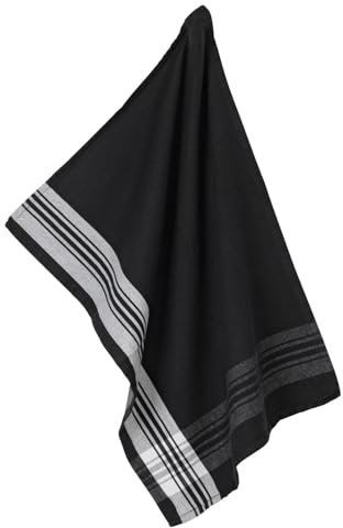 Möbel Jack Geschirrtuch - Schwarz - Grau - Baumwolle - 50 x 70 cm