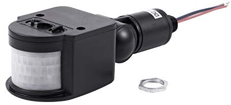 Gokeet Commutateur De Capteur De Mouvement Infrarouge Automatique 12V DC PIR ExtÉRieur Pour Lampe LED,Noir
