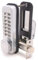 EAI Digital Code Door Lock | Satin Chrome Push Button Mechanical Digital Codelock with Hold Back Function | for Internal & External Use