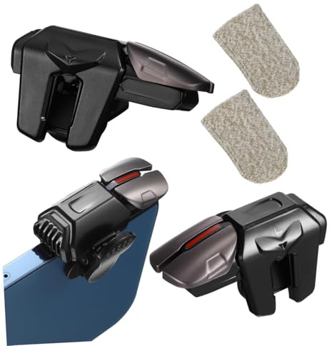 Gadpiparty Handy Game Trigger mit 3 Paar Fingerhandschuhen PC Material Anti Rutsch Pads und Hochsensiblen Tasten für Mobiles Gaming mit Smartphone
