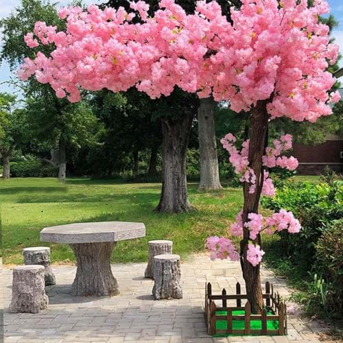 Générique Rose,180 * 150CM, Simulation Cerisier Rose Faux pêcher Plante Souhait Salon Centre Commercial Décoration d'hôtel